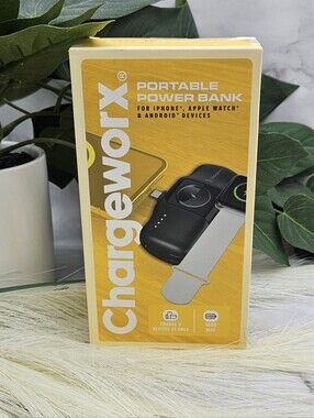 Chargeworx 5,000mAh 3-in-1 Portable Capsule Power Bank nib (Model: CHA-CX6898BK)